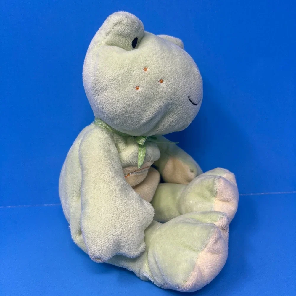 Carters Plush Frog 11 Inch Green Yellow Just One Year 2007 Embroidered 99338